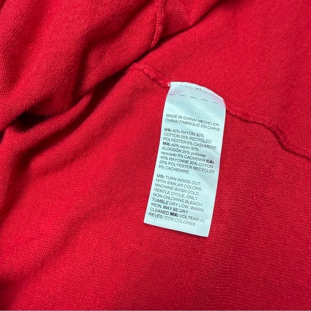 Chico’s Turtleneck Sweater Featherweight Layering Red Tunic Sz 12-L (Chico’s 2) - Picture 10 of 13